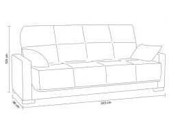 NIGHTITUDE_PREMIUM Banquette-lit Clic Clac Noir -Banquette Soldes Magasin G 751629 F