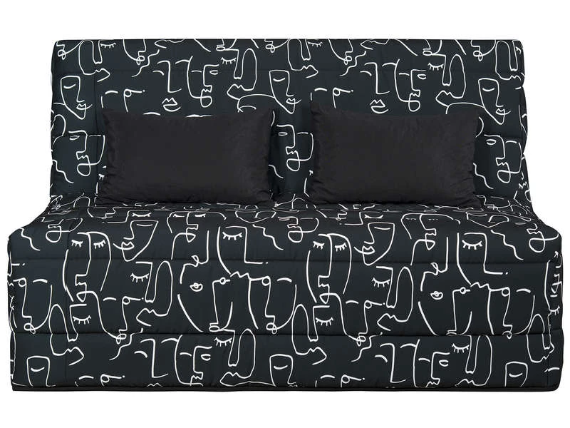 SIMMONS Banquette Lit Bz Slyde Avec Couette Faceline Noir 3 SIMMONS Banquette Lit Bz Slyde Avec Couette Faceline Noir