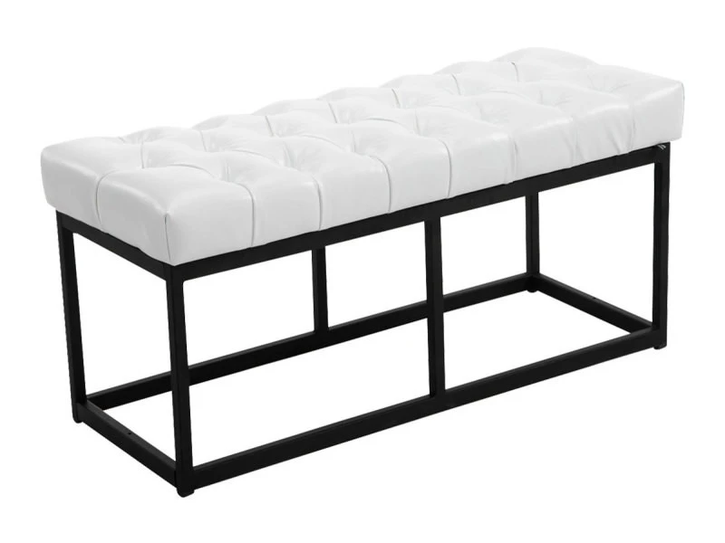 Banquette Amun B Similicuir , Blanc /100 Cm 3 Banquette Amun B Similicuir , Blanc /100 Cm