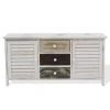 Mobili Rebecca Banc Meuble De Rangement 3 Tiroirs 2 Porte Bois Blanc 45x90x34 -Banquette Soldes Magasin G CNF B27556401 B