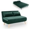 Banquette Convertible 2 Places En Velours Vert Tonka -Banquette Soldes Magasin G CNF B37178986 B