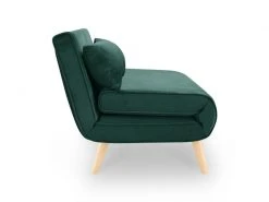 Banquette Convertible 2 Places En Velours Vert Tonka 9 Banquette Convertible 2 Places En Velours Vert Tonka -Banquette Soldes Magasin G CNF B37178986 E