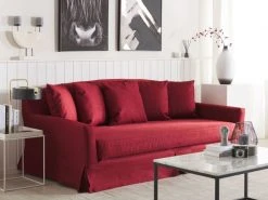 Housse Pour Canapé 3 Places Gilja Rouge -Banquette Soldes Magasin G CNF C23414497 C