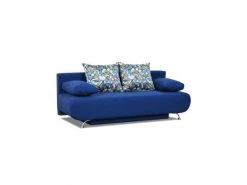 GPASPLUS Banquette Convertible Avec Le Coffre - Tissu Bleu Denim Et Bleu Chiné - L210 X P92 X H80 Cm - Kaliope