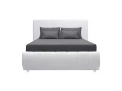 GPASPLUS Cloud Lit Adulte - 160 X 200 Cm + Coffre De Rangement - Simili Blanc -sommier A Lattes Inclus -Banquette Soldes Magasin G CNF D44427629 C