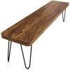 Finebuy Banc De Cuisine Bois Massif Sheesham | Salle à Manger Banque - Banc Pour Table De Cuisine | Banc Salle à Manger -Banquette Soldes Magasin G CNF D61547802 B