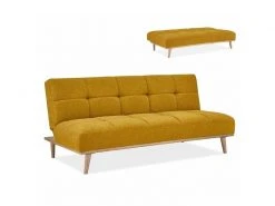 Meghan - Banquette Clic Clac Scandinave 3 Places Jaune