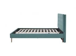 GPASPLUS Ocean Lit Adulte 160 X 200 Cm - Tissu Vert - Pieds Dores - Sommier A Lattes -Banquette Soldes Magasin G CNF D77798656 F