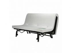 MEUBLETMOI Banquette Lit Bz 140x190 Cm En Tissu Gris Matelas 12 Cm – Buzzy -Banquette Soldes Magasin G CNF D88021408 D