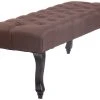Banquette Brest En Tissu Avec Piètement Antique Sombre , Marron/120 Cm -Banquette Soldes Magasin G CNF E23927961 B