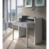 Dmora Bureau Console Extensible Avec Deux Tiroirs, Couleur Blanche, 87,5 X 98,5 X 36 Cm (extensible Jusqu'à 66 Cm Lorsqu'il Est Ouvert). -Banquette Soldes Magasin G CNF E48458055 B