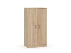 Dmora Armoire Multifonction Lamar Avec Deux Portes Et Six étagères, Couleur Chêne Canadien, 108 X 55 X 36 Cm