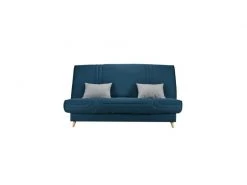 COMFORT_BULTEX Bultex Clic Clac Mona 3 Places - Tissu Bleu - L 192 X P 95 X H 101