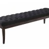Banc Ramses Tissu Antique Sombre , Noir /150 Cm