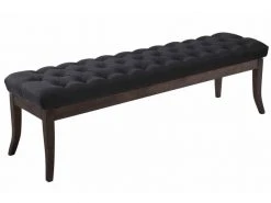 Banc Ramses Tissu Antique Sombre , Noir /150 Cm