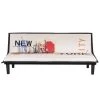 GPASPLUS Cassy Banquette Clic Clac 3 Places Imprimé New York - Tissu Gris Clair - L 179 X P 79 X H 74 Cm -Banquette Soldes Magasin G CNF F95289344 B