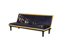 GPASPLUS Cassy Banquette Clic Clac 3 Places Imprimé New York - Tissu Jaune - L 179 X P 79 X H 74 Cm -Banquette Soldes Magasin G CNF G63134927 D