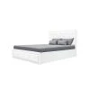 GPASPLUS Virginia Lit Coffre Adulte 160x200 Cm - Simili Blanc - Sommier Inclus -Banquette Soldes Magasin G CNF H44324294 B