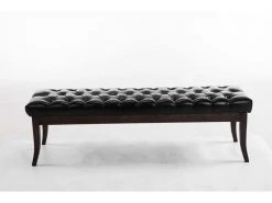 Banc Ramses Similicuir Antique Sombre , Noir /150 Cm