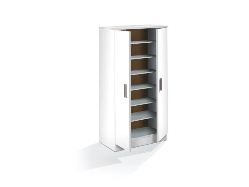 Dmora Armoire Multifonction Lamar Multifonction Blanche, 108 X 55 X 36 Cm 5 Dmora Armoire Multifonction Lamar Multifonction Blanche, 108 X 55 X 36 Cm – Image 3