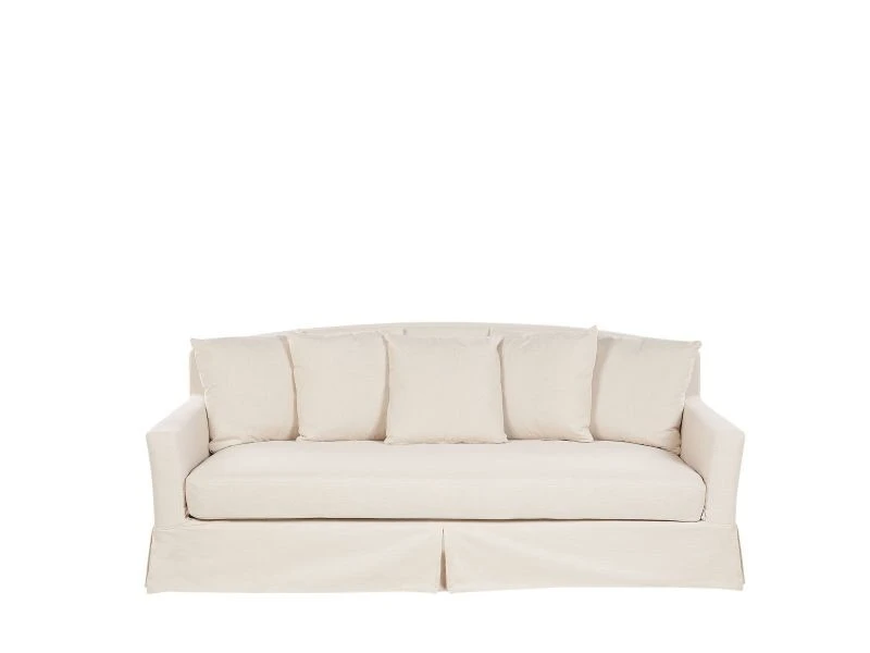 Housse Pour Canapé 3 Places Gilja Beige 6 Housse Pour Canapé 3 Places Gilja Beige – Image 4