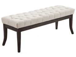 Banc Ramses Tissu Antique Sombre , Crème/120 Cm