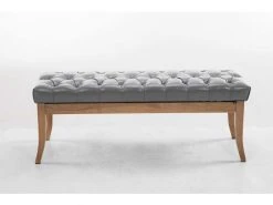 Banc Ramses Similicuir Antique Clair , Gris/120 Cm