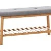 Banquette Marne En Tissu Avec Pieds Carrés En Bois De Bambou , Gris/90 Cm -Banquette Soldes Magasin G CNF J69718492 B