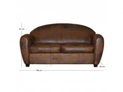 Canapé Convertible 3 Places Marron Aspect Vieilli - Cuba 11 Canapé Convertible 3 Places Marron Aspect Vieilli - Cuba -Banquette Soldes Magasin G CNF J77464105 F