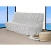 Housse Clic-clac Jacquard Largeur 190 Cm Cotonade Gris Clair -Banquette Soldes Magasin G CNF J91913075 B