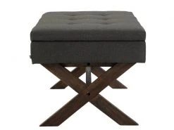 Banquette Namaro En Tissu Avec Espace De Rangement Pieds Bois De Caoutchouc , Gris Foncé/antique 8 Banquette Namaro En Tissu Avec Espace De Rangement Pieds Bois De Caoutchouc , Gris Foncé/antique -Banquette Soldes Magasin G CNF J98614047 D
