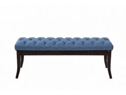 Banc Ramses Tissu Antique Sombre , Bleu/120 Cm