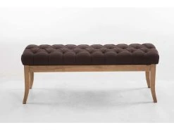 Banc Ramses Tissu Pieds Antique Clair , Marron/120 Cm