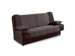 Alton - Canapé Clic Clac Convertible En Tissu Marron -Banquette Soldes Magasin G CNF L29854055 E
