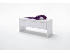 Banc Laqué Blanc Mat - L91 X H48 X P38 Cm -pegane-