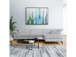 GPASPLUS Canape Dangle Droit Avec 1 Place Relax Electrique - Tissu Gris - L 292 X P 232 X H 99 Cm - Melbourne -Banquette Soldes Magasin G CNF L54368064 D