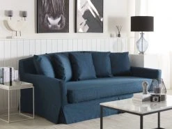 Housse Pour Canapé 3 Places Gilja Bleu Marine -Banquette Soldes Magasin G CNF N31549805 C