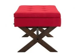 Banquette Namaro En Tissu Avec Espace De Rangement Pieds Bois De Caoutchouc , Rouge/antique 8 Banquette Namaro En Tissu Avec Espace De Rangement Pieds Bois De Caoutchouc , Rouge/antique -Banquette Soldes Magasin G CNF O71839938 D