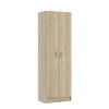 Armoire Multifonction Avec Deux Portes Battantes Et Cinq étagères Réglables En Hauteur, Couleur Chêne, Cm 180 X 59 X 37 -Banquette Soldes Magasin G CNF O79213302 B
