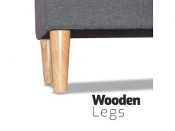 Istanbul - Coffre Pour Ottoman Avec Conteneur 42l. Banc Ottoman En Tissu Avec Siège Rembourré Et Pieds En Bois De Pin Couleur Space Grey -Banquette Soldes Magasin G CNF P60886540 D