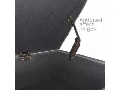 Istanbul - Coffre Pour Ottoman Avec Conteneur 42l. Banc Ottoman En Tissu Avec Siège Rembourré Et Pieds En Bois De Pin Couleur Space Grey -Banquette Soldes Magasin G CNF P60886540 E