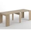 Dmora Table-console Multifonction Extensible, Couleur 90 Chêne Canadien, 90 X 78 X 51 Cm
