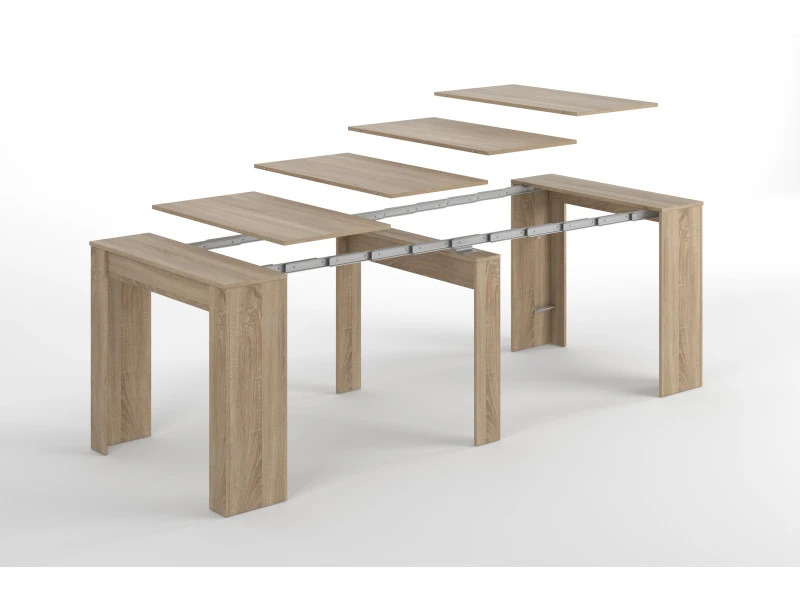 Dmora Table-console Multifonction Extensible, Couleur 90 Chêne Canadien, 90 X 78 X 51 Cm 4 Dmora Table-console Multifonction Extensible, Couleur 90 Chêne Canadien, 90 X 78 X 51 Cm – Image 2