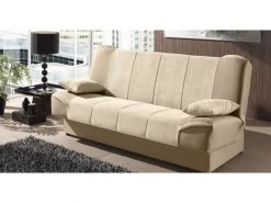 Alton - Canapé Clic Clac Convertible En Tissu Beige -Banquette Soldes Magasin G CNF R99321171 C