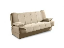 Alton - Canapé Clic Clac Convertible En Tissu Beige -Banquette Soldes Magasin G CNF R99321171 E