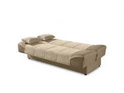 Alton - Canapé Clic Clac Convertible En Tissu Beige -Banquette Soldes Magasin G CNF R99321171 F