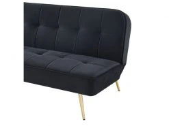 Banquette Aroma En Velours Noir 3 Places Convertible -Banquette Soldes Magasin G CNF S74872845 D