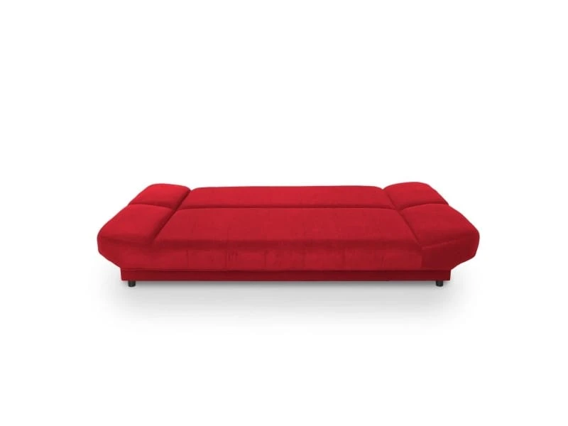 Maddy - Banquette Clic Clac Convertible En Tissu Rouge 5 Maddy - Banquette Clic Clac Convertible En Tissu Rouge – Image 3