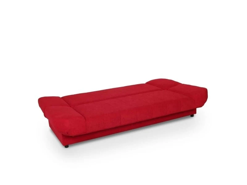 Maddy - Banquette Clic Clac Convertible En Tissu Rouge 6 Maddy - Banquette Clic Clac Convertible En Tissu Rouge – Image 4
