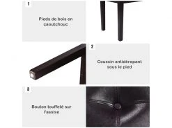 Banc Banquette Design Classique, Banc Rembourrée En Tissu, Banc Capitonné En Lin Et Bois D'hévéa Pour Chambre Salle à Manger Salon Couloir Piano Marron -Banquette Soldes Magasin G CNF T31296824 E